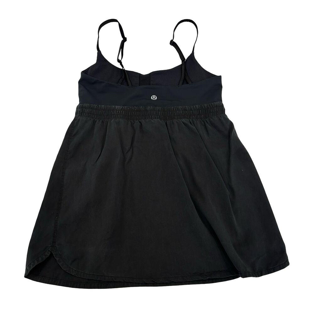 Lululemon Bliss Tank Top Black Womens Size 6 Spaghetti Strap Built In Shelf Bra - Picture 4 of 6